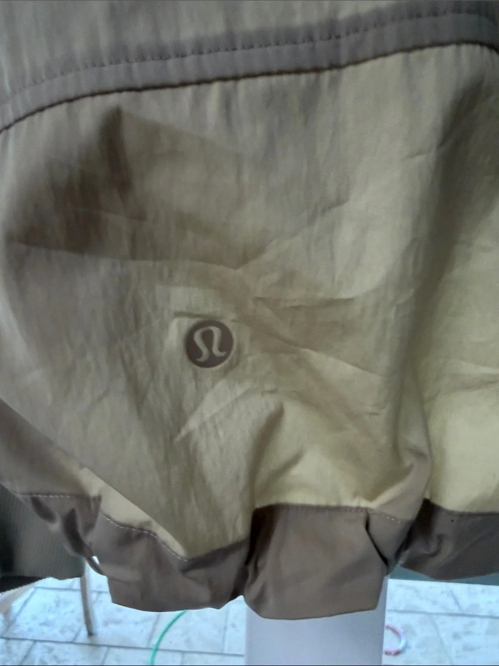 lululemon athletica Beige Zip-Up Bomber Jacket